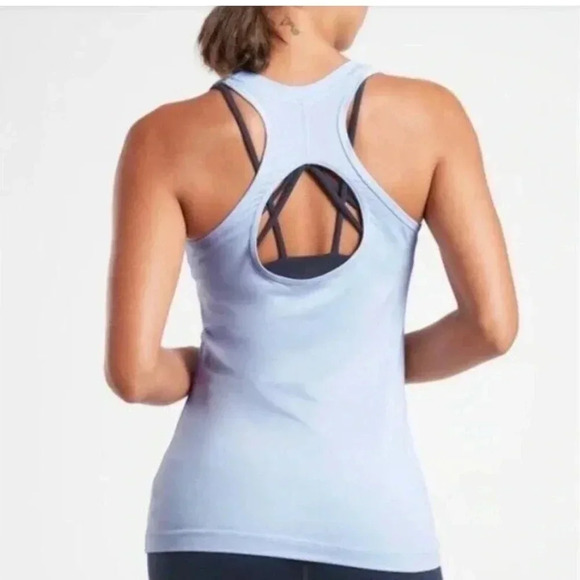 Athleta Nitro Tank Top XS Purple Lilac Racerback Cutout Back Soft - Picture 2 of 8